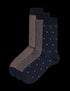 3pk Assorted Egyptian Cotton Rich Socks